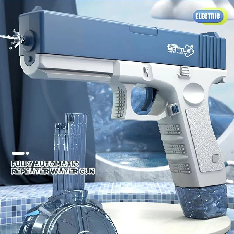Electric Water Gun Toy Rechargeable Long Range Water Blaster for Beach Pool Backyard Battles Adults Kids Summer Toy Birthday