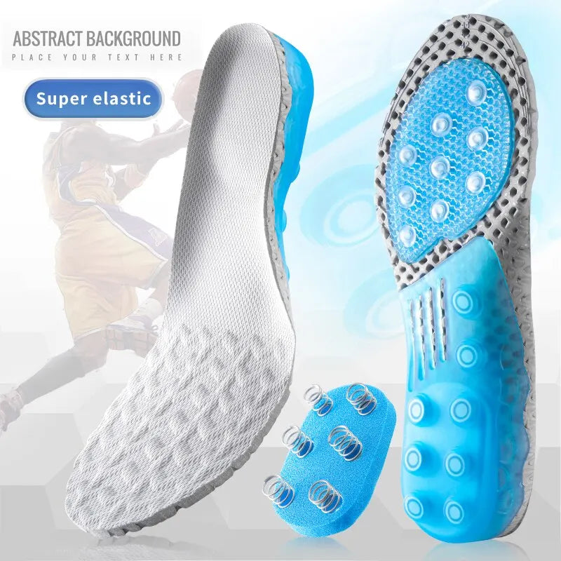Premium Spring Silicone Gel Insoles Orthopedic Health Sole Pad For Shoes Insert Arch Support Pad For Plantar Fasciitis Feet Care
