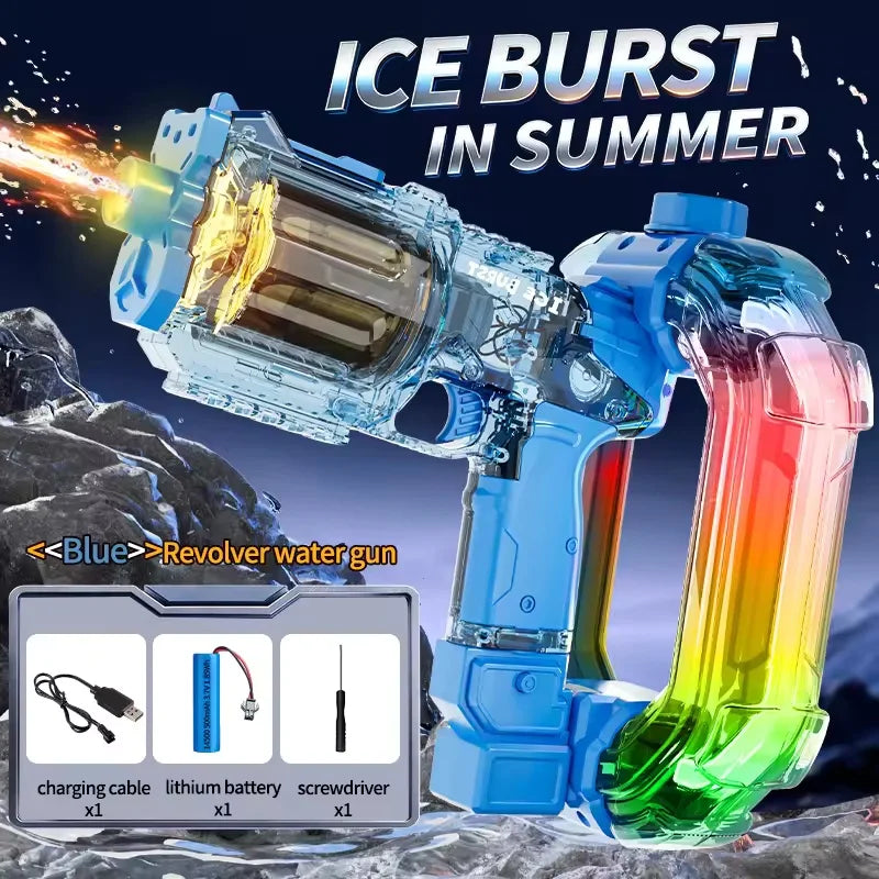 Simulated Firing Electric Water Guns for Children Powerful Continuous Shooting Automatic Water Blasters Summer Outdoor Kids Toys
