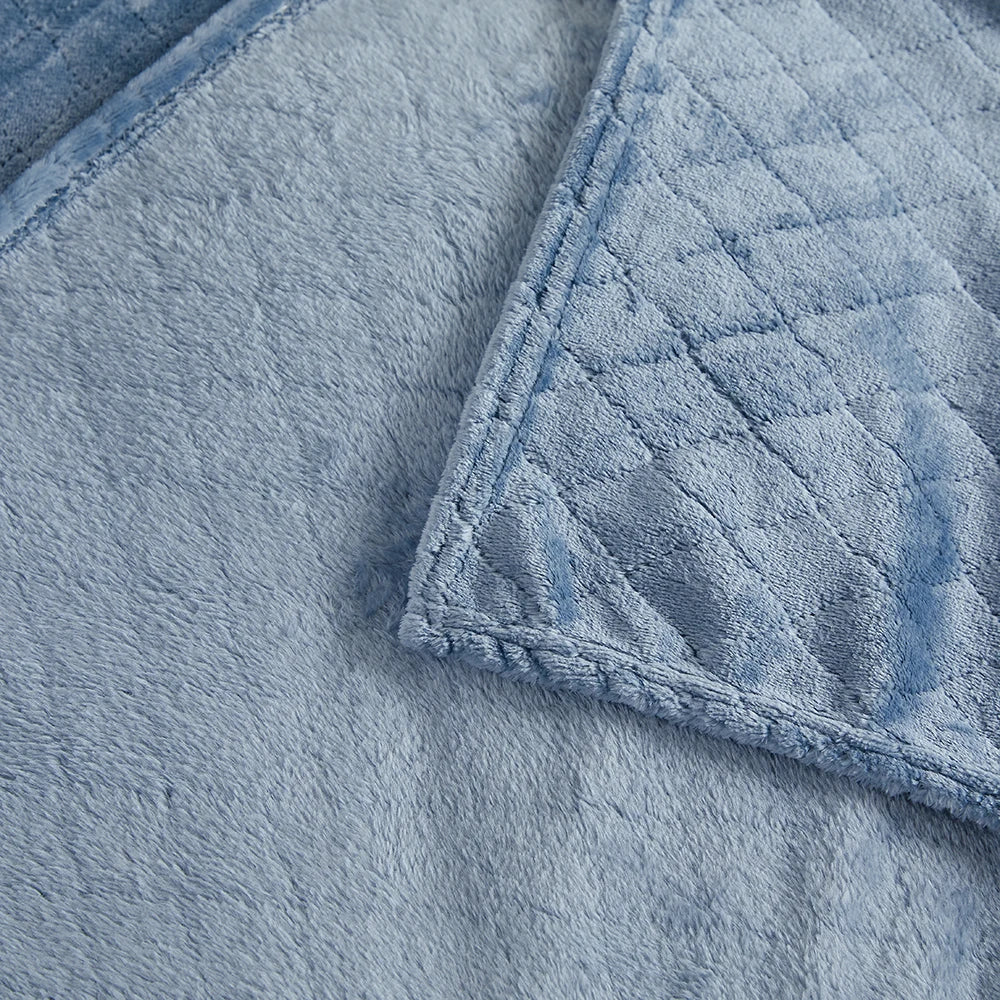 Winter Flannel Blankets For Beds 280GSM Faux Fur Coral Fleece Sofa Cover Microfiber Plush Fur Bedspread Plaid Blankets