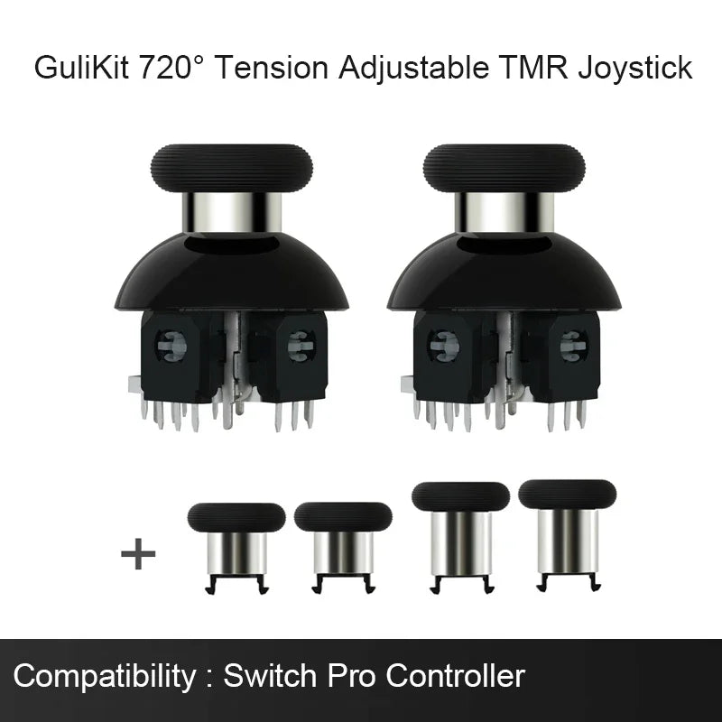 GuliKit 720° Tension Adjustable TMR Joystick for PS4 PS5 Edge Gamepad for Switch Pro Xbox Series Controller Game Accessories