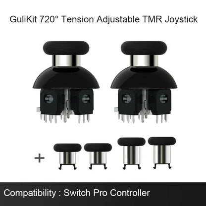 GuliKit 720° Tension Adjustable TMR Joystick for PS4 PS5 Edge Gamepad for Switch Pro Xbox Series Controller Game Accessories