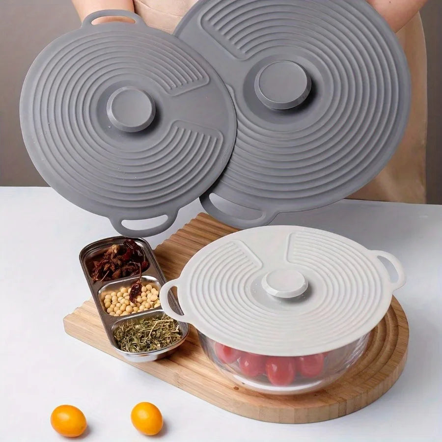 Silicone Bowl LIDS, Microwave Splash LIDS, reusable heat-resistant LIDS, suitable for POTS, frying pans, safe for refrigerators