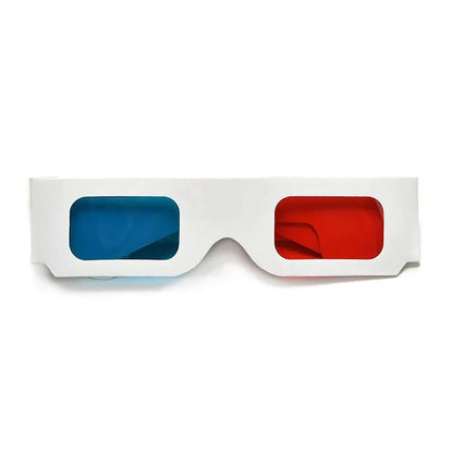 1Pc Universal 3D Glasses Cardboard Paper Glasses Portable Red Blue Cyan 3D TV Movie Game Glasses for DVD 3D Gaming Real Cinemas