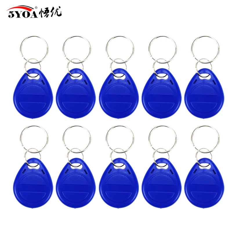 5YOA 10/20pcs 125KHz T5577 Keyfobs Rewritable Duplicate Tag 5200 Proximity Copy Access Card ID Token Ring RFID Cloner Keychain