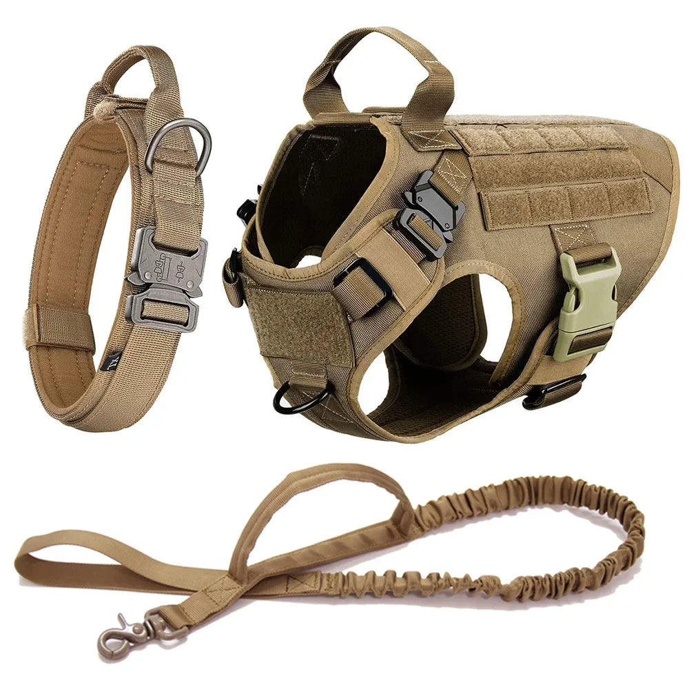 Tactical Vest Pet German Shepherd Golden Retriever Tactical Training Dog Harness and Leash Set For All Breeds Dogs