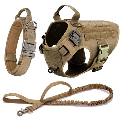 Tactical Vest Pet German Shepherd Golden Retriever Tactical Training Dog Harness and Leash Set For All Breeds Dogs