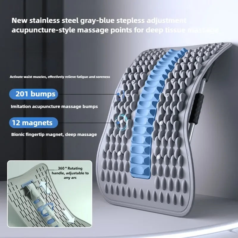 Best-seller 12Magnets Lumbar Vertebrae Relaxer Humpback Correction Shaping Back Stretcher Back Pain Relief Stretching Massager