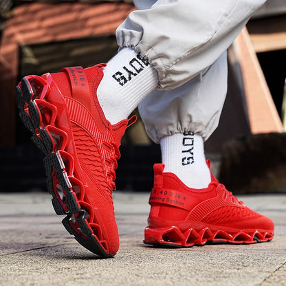 Men's Mixed-Color Air Mesh Sneakers | Lace-Up Casual Shoes | Running and Everyday Wear