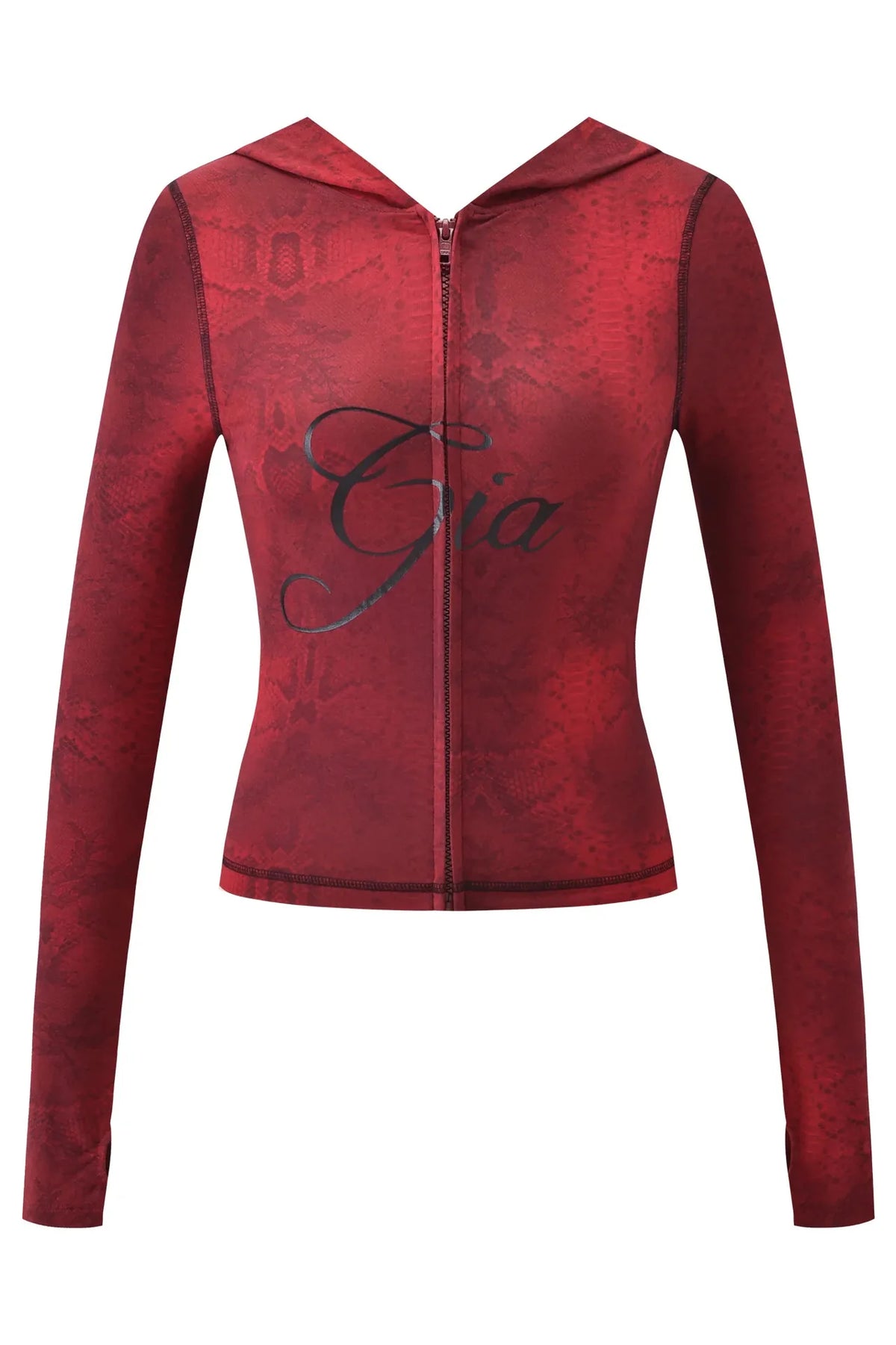 Gia Straight Shoulder Slim Letter Print Slim Hooded Zipper Short Jacket Sports Casual Pants Set