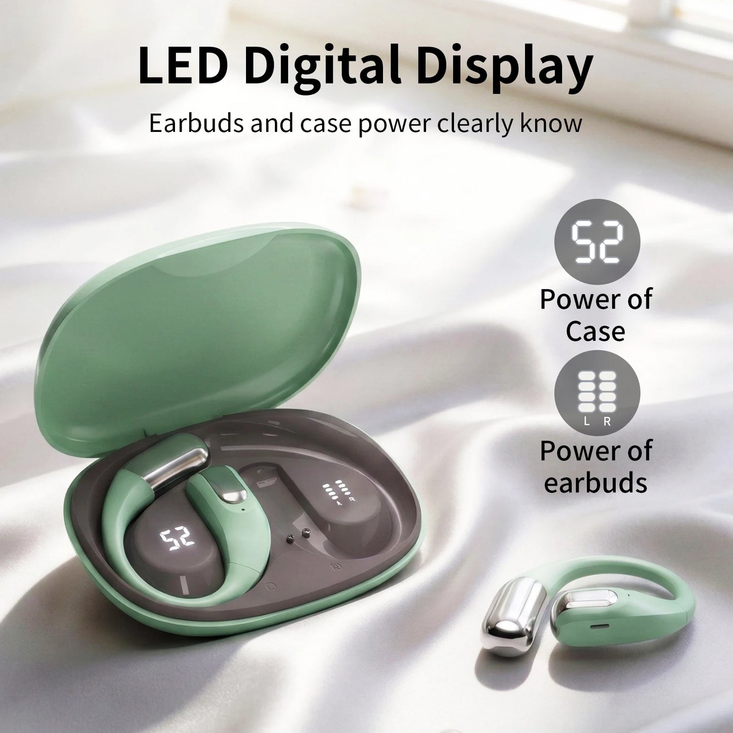ZZLOVE J20 New True Wireless In Ear Music Earbuds Bluetooth 6.0 Gaming Earbuds Video TWS HIFI Dolby Bass 9D Stereo HD Call Earbuds Suitable for Android Phone Sports Earbuds Smart Earbuds Valentine's Day Gift