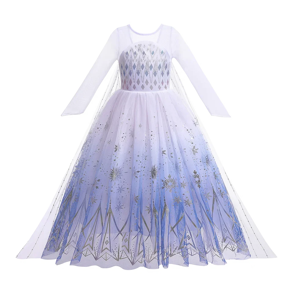 Elsa Anna Kid Princess Girls Dress Rapunzal  Kids Cosplay Halloween Vestidos Children Costume Birthday Party Dress