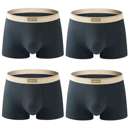 4pcs Men Underwear BoxerShorts Hombre Panties Man Breathable Underpants Sexy Sports Comfort U Convex Male Boxers Large Size 4XL