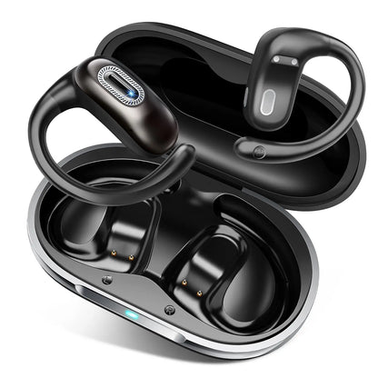 Open Ear Wireless Earbuds Bluetooth 5.4 Headphones 50H Battery Life IPX7 Waterproof Touch Control Running Sport Earphones.