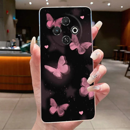 For Tecno Spark 30C Case kl5 kl5n Aesthetic Butterfly Flower Clear Soft Silicone Back Cover Techno Spark 30C Phone Case k15 k15n