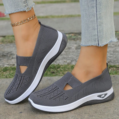 Spring New Women's Sports Shoes, Fashionable, Breathable, Lightweight, Non-slip, Wear-resistant, Casual Sports Shoes, Flat Shoes