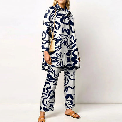 Long Sleeve Turn Down Collar Casual Outfits Ladies Button Tops Wide