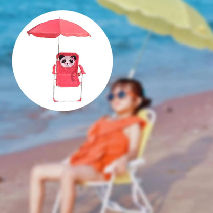 Child Folding Beach Chair with Umbrella Camping Chair for Sun Kids Fishing