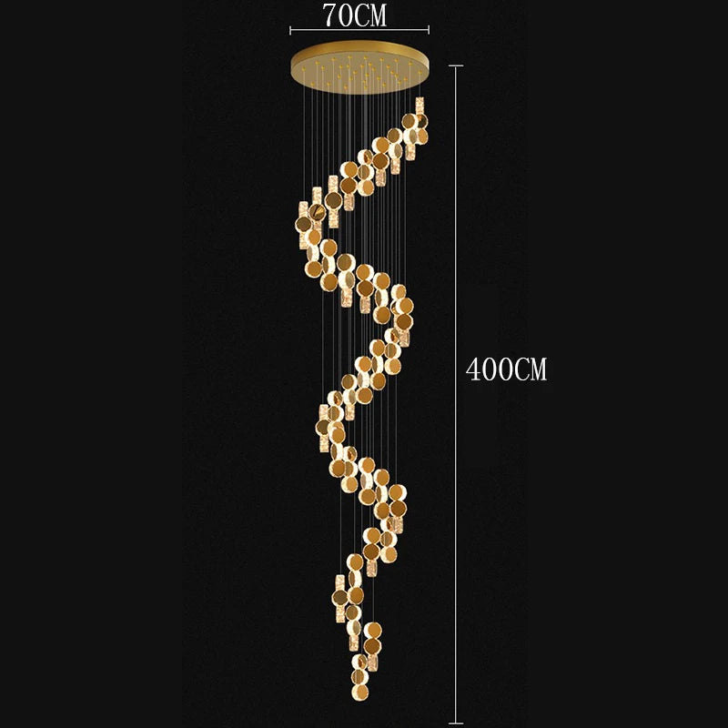 Modern Crystal stair chandelier lights indoor lighting Ceiling lamp hanging light led Chandeliers for living room indoor lightin