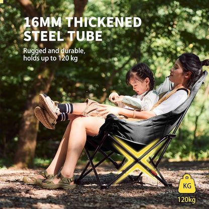 Naturehike Sea Star Recliner Outdoor Folding High Back Moon Chair 2-Position Adjustable Portable Camping Chair for Relaxing Foldable Leisure Travel Furniture Picnic