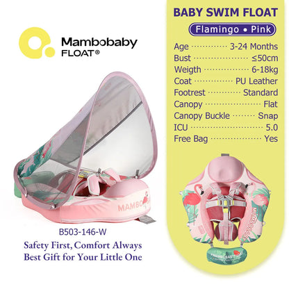 Mambobaby Baby Pool Float Vip 5 Dropshipping Blackproof Pool Mat For Infant Non-Inflatable Natation Buoy With Parasol Beach Toys