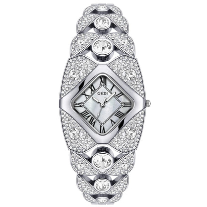 2026 New Women Watch Light Luxury Brand Diamond Inlaid Bracelet Watches Waterproof Ladies Fashion Quartz Clock Wristwatch Gift