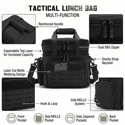 18L Insulated Picnic Cooler Bag Tactical Expandable Leakproof Thermal