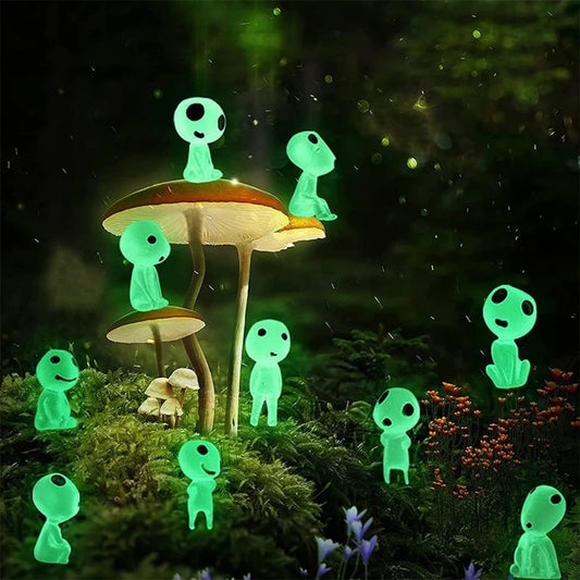 10pcs Fairy Garden Accessories Luminous Ghost Resin Figures Tree Elves