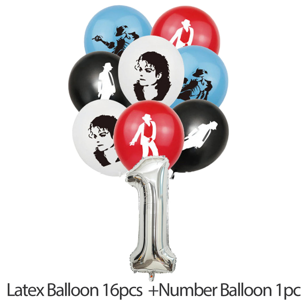 Michael Jacksons Birthday Party Decorations Fans Party Supplies Cake Topper Balloons Background Photo Studio Photography Props