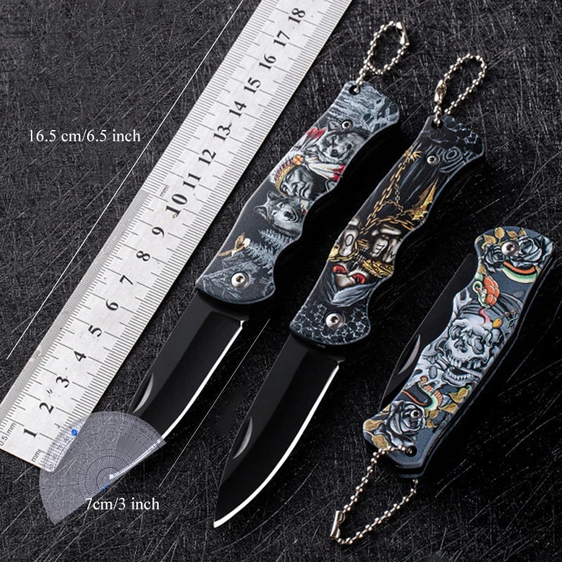 1PC,Heavy Duty Box Cutter Folding Knife Stainless Steel Fruit Peeling Knife Camping Portable Knife Tactical Tools Utility Knife