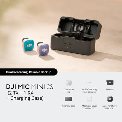 DJI Mic Mini 2S Microphone In Stock Brand and New 28-Hour Internal Storage Fast Charging Two-level AI Noise Canceling