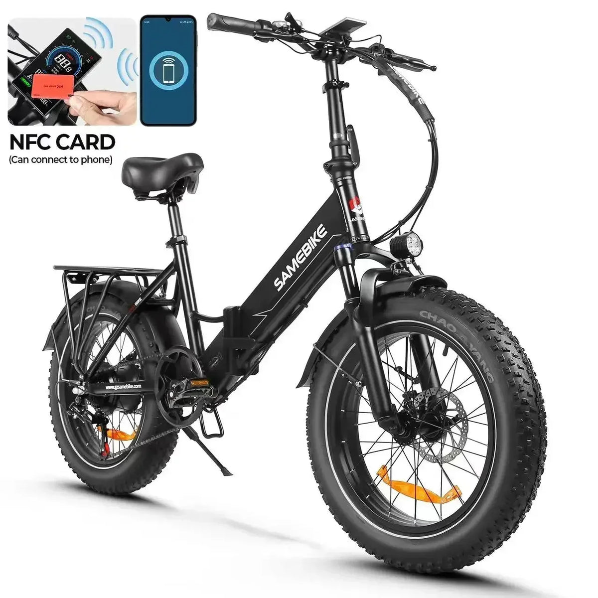 Fat Tire Folding Electric Bike | 750W Motor 20-Inch Wheels | Adult Mountain E-Bike