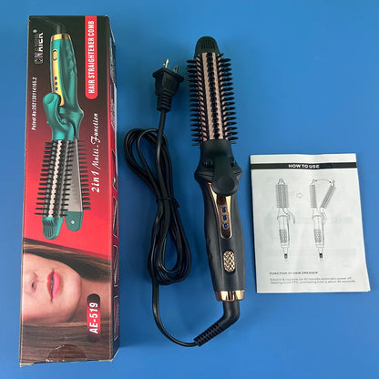High quality home portable hair straightener  home multi-functional lazy hair curler hair straightener。