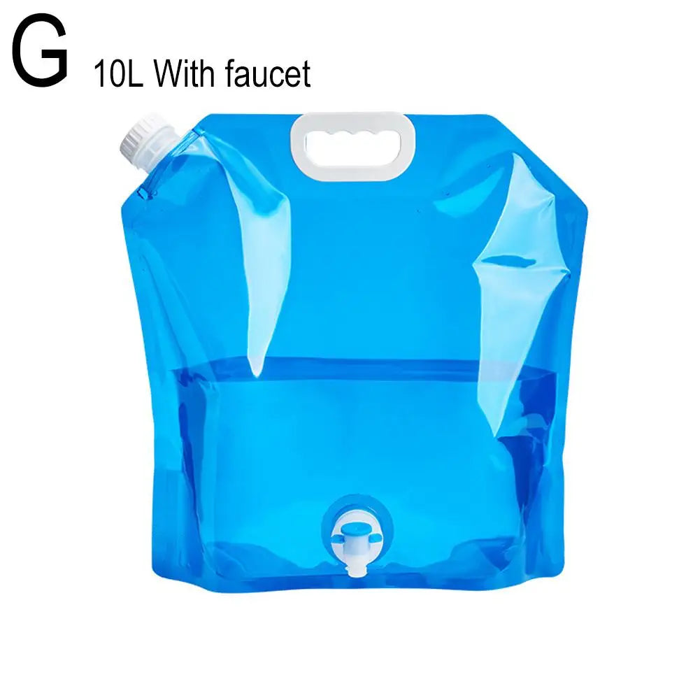 5/10l Portable Camping Water Bag Foldable Drinking Water Bucket Large