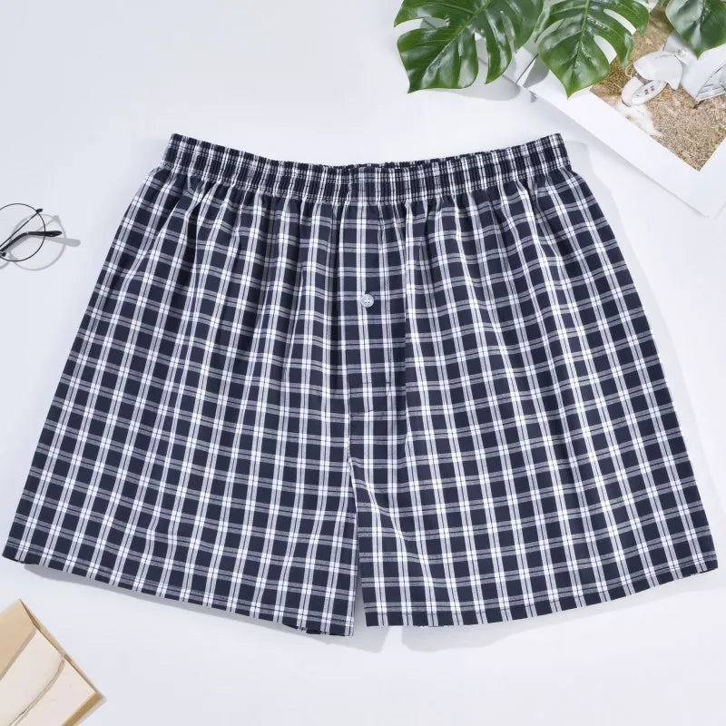 1PC 100% Cotton Men's Underwear Soft Comfortable Men's Underwear Men's Shorts Home Loose Stretch Men's Aloe Pants Boxer Briefs