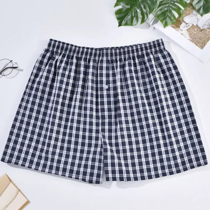 1PC 100% Cotton Men's Underwear Soft Comfortable Men's Underwear Men's Shorts Home Loose Stretch Men's Aloe Pants Boxer Briefs