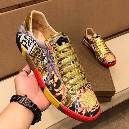 Leather Shoes Men Sneakers Shoes for Men Luxury Designer Mens Loafers Platform Shoes Man