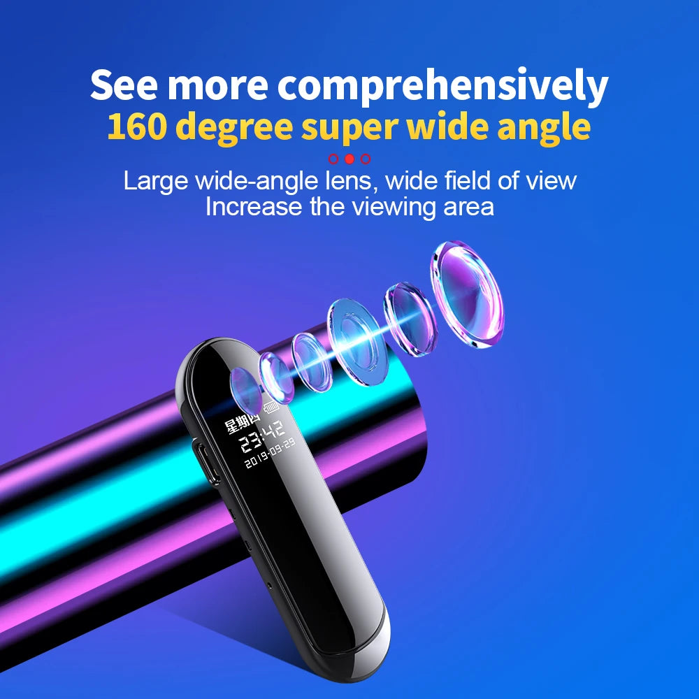 1080P Action Camera Oculta Wide View Angle Portable Small Nacklace Audio Video Voice DV Dictaphone 4-128GB Digtal Recorder Cam