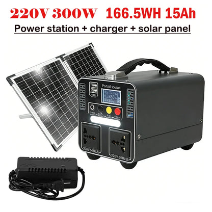 166.5wh/333wh Portable 220v Outdoor Power Bank with Large Capacity for Self-Driving, Camping, and Emergency Backup Power Storage