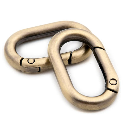5pcs Metal Oval O Ring Spring Clasp Openable Round Carabiner Keychain Clips Hook Dog Chain DIY Jewelry Buckle