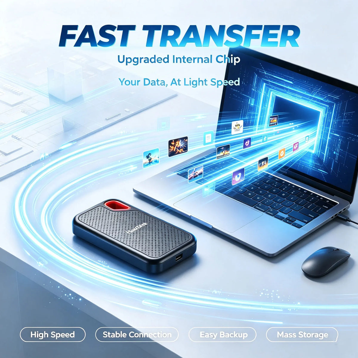 64TB large capacity mobile solid-state drive 1TB high-speed portable SSD USB3.1 plug and play suitable for laptops/MAC/PC
