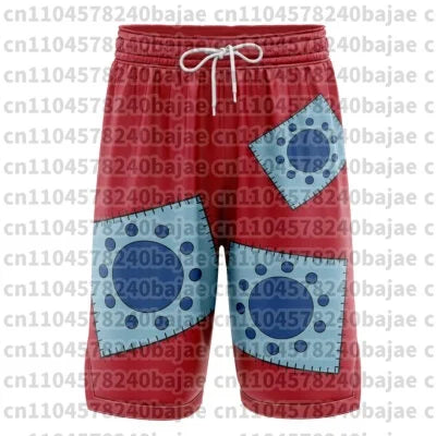 Adult and Child Luffy One-Piece Surfing Shorts, Summer Anime