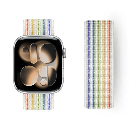 Nylon Loop for Apple Watch Band S11 46mm 40mm 44mm 45mm 42mm 41mm 49mm Smart Belt Bracelet for IWatch 11/10/9/8/7/6/SE/5/4 Strap