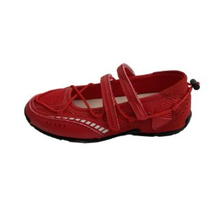Silver Fashionable Casual Mesh Shoes Women's Summer New Magic Tape Thin Breathable Sports Mary Jane Single Shoes