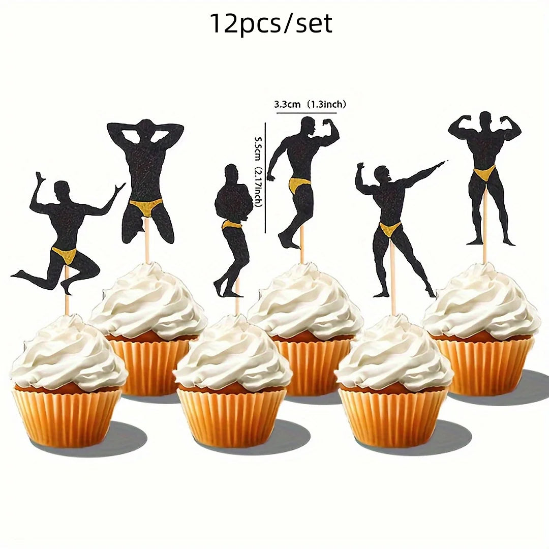 Green Football Cake Flag Topper Happy Birthday Cake Flags Soccer Birthday Sports Party Cake Baking Decor