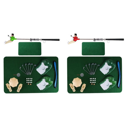 F92E Minitype Indoor Golf Game Funny Golf Game Golfer Set Golf Accessory Set