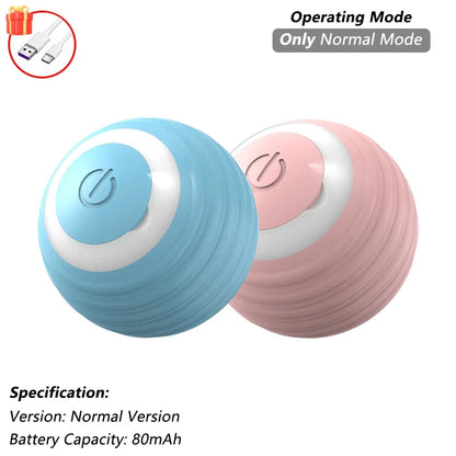 iLMH 1/2 PCS Cat Interactive Ball Toy Automatic Rolling Ball Faux Tail Rechargeable Smart Pet Electric Toy Pet Toy Imitate Mouse