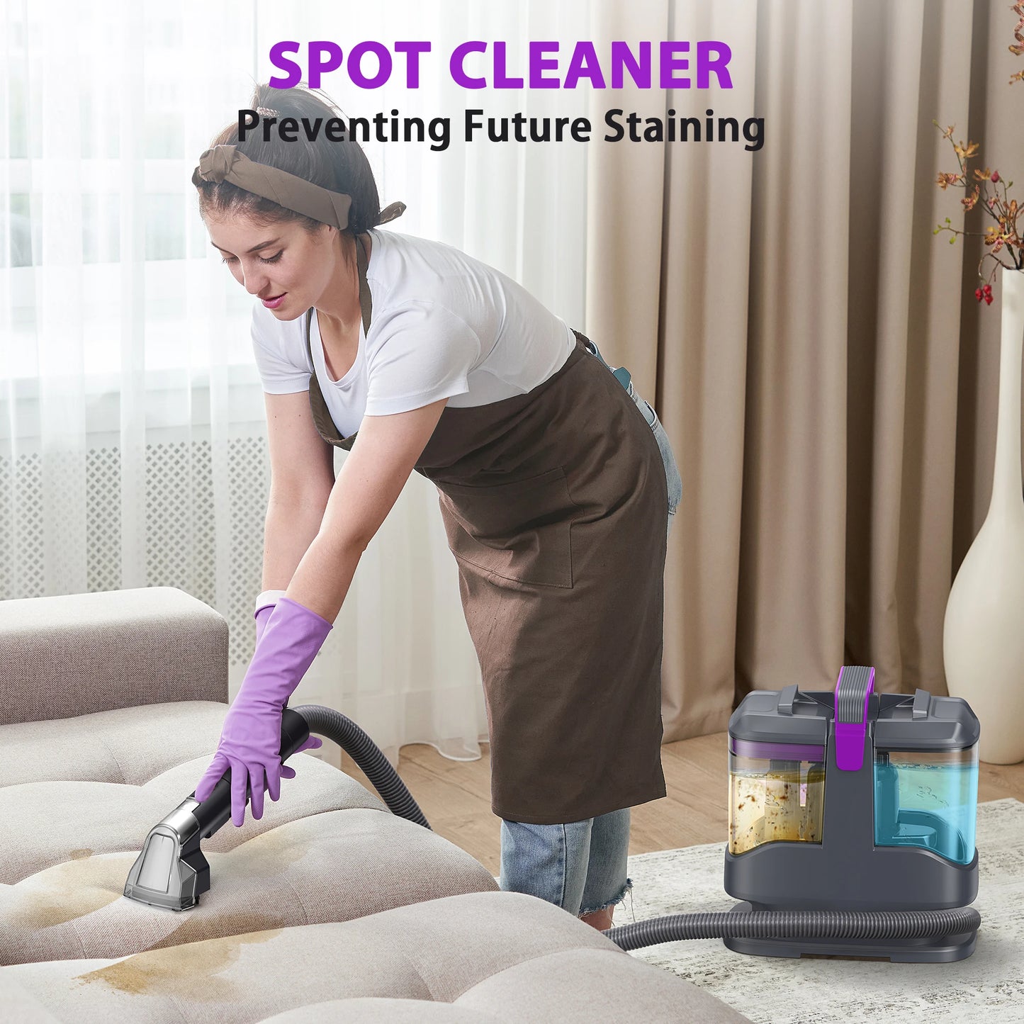 C9 Spot Vacuum Cleaner 1.4m Hose Corded Carpet Vacuum Cleaner with Wet Sprayer For Sofa Car