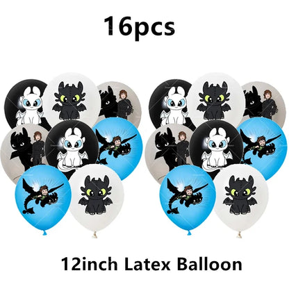 How To Foil Balloons Trained Yours Dragoned Latex Ballons Party Decoration Happy Birthday Banner Cake Topper Background Sticker