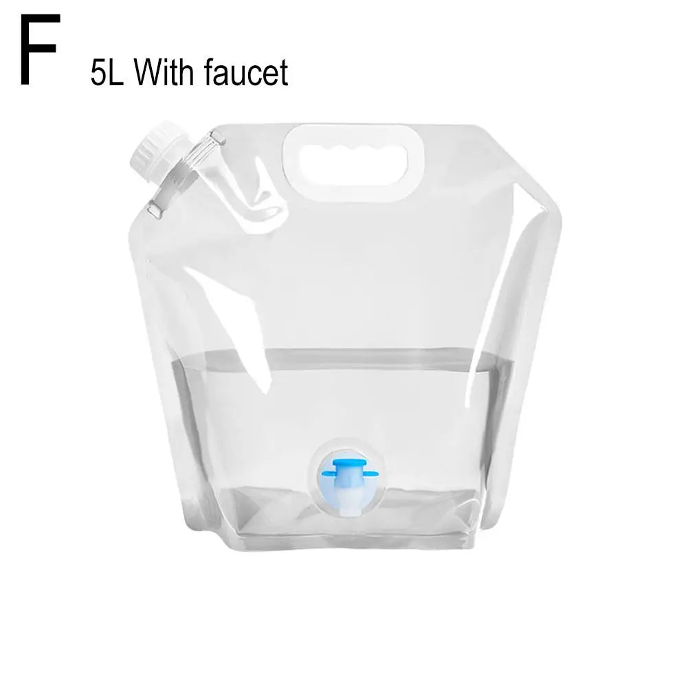 5/10L Portable Camping Water Bag Foldable Drinking Water Bucket Large Capacity Water Container For Outdoor Travel Lightweight